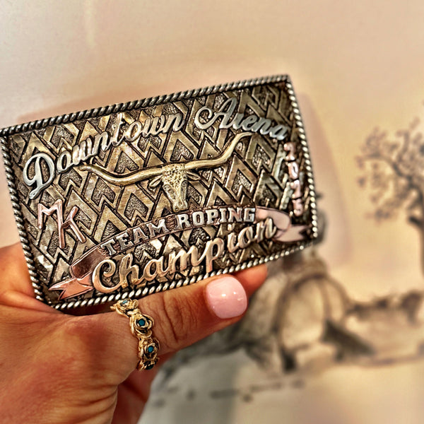Rowdy Rose Pirate Princess Belt Buckle 2025 Western Cowgirl Skull Custom Pink The Rowdy Rose main image 4