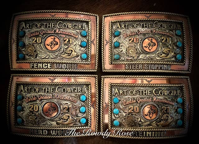 PasoRoblesphotographer-wickenburgaz-customsilver-TheRowdyRose-shelbycaitlinphotography-teamropingawards-headerandheelerbuckles-ropinawards-worldseriesroping-artofthecowgirl